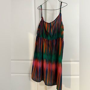 Colorful Flowy Belted Dress